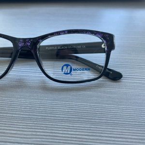 Modern Optical Modern Frames- Purple/Black Floral